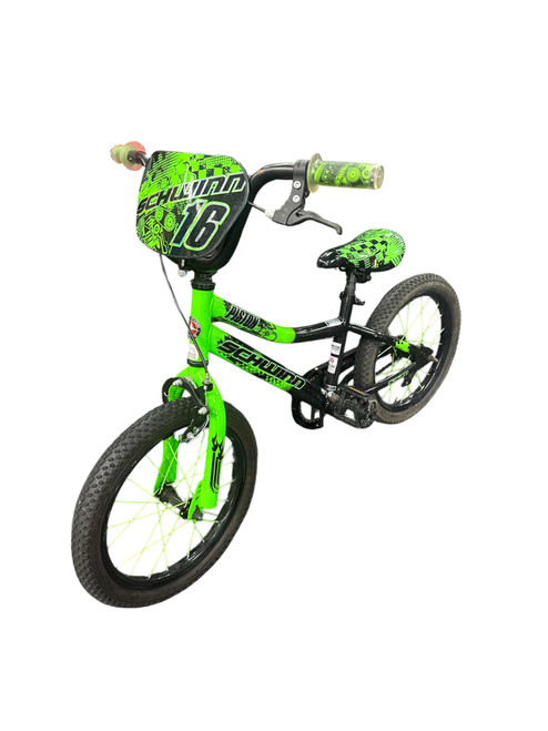 Vist Large View of Product Image Which is Used Schwinn PISTON BMX Bike Boys Lime Green 16"