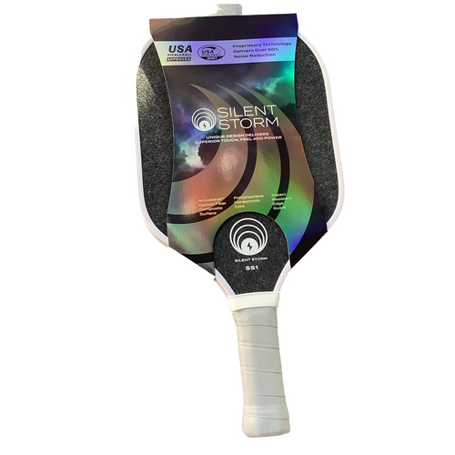 Vist Large View of Product Image Which is Used SILENT STORM Pickleball Racquet White