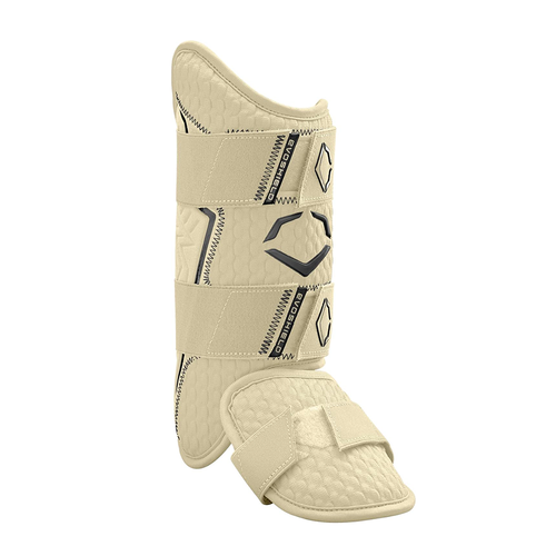 Vist Large View of Product Image Which is New Evoshield Pro-Srz 2.0 Baseball and Softball Batter's Leg Guard- Sand Right Hand Hitter