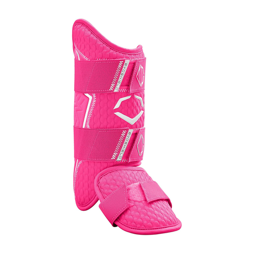 Vist Large View of Product Image Which is New Evoshield Pro-Srz 2.0 Baseball and Softball Batter's Leg Guard- Pink Right Hand Hitter