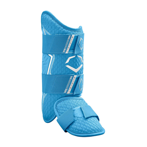 Vist Large View of Product Image Which is New Evoshield Pro-Srz 2.0 Baseball and Softball Batter's Leg Guard- Blue Left Hand Hitter