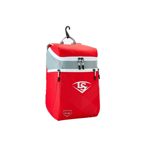 Vist Large View of Product Image Which is New Louisville Slugger Powerized Stick Pack Baseball and Softball Backpack- Scarlet