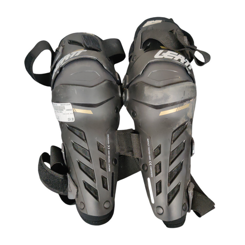 Vist Large View of Product Image Which is Used Leatt DUAL AXIS Motocross Adult Knee Guard Black Small