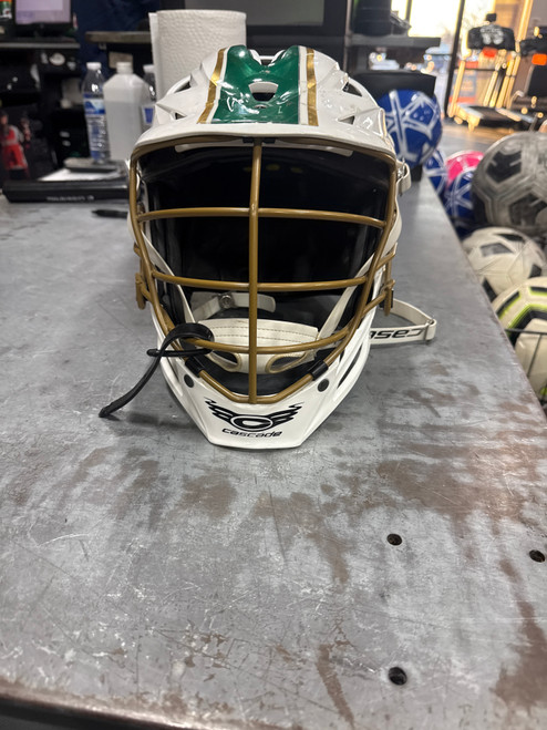Vist Large View of Product Image Which is Used Cascade R Lacrosse Helmet White MD