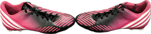 Vist Large View of Product Image Which is Used Adidas Soccer Cleats Black And Pink Senior 11