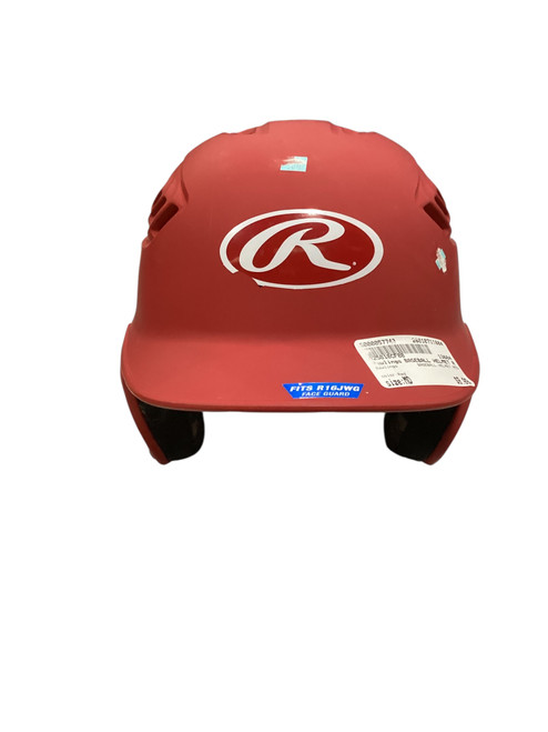 Vist Large View of Product Image Which is Used Rawlings BASEBALL HELMET RED Batting Helmet No Mask Red MD