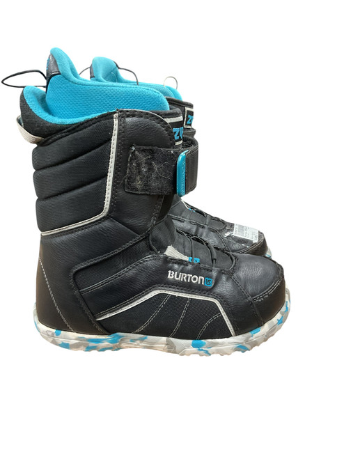 Vist Large View of Product Image Which is Used Burton ZIPLINE SZ 7 Boys Snowboard Boots Black Senior 7