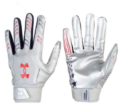 Vist Large View of Product Image Which is Used Under Armour F9 FB Gloves Grey SM