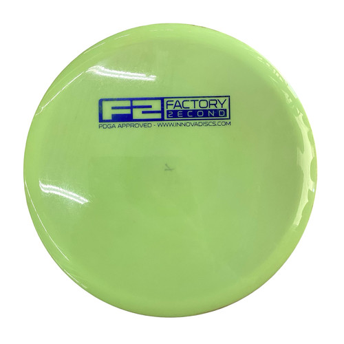 Vist Large View of Product Image Which is Used Innova F2 FACTORY 2ECOND Disc Golf Mid Range Green