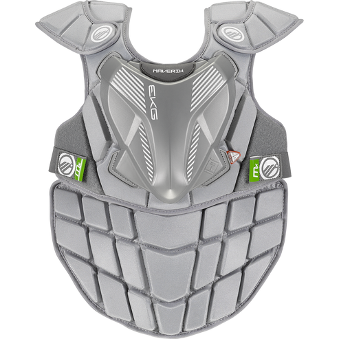 Vist Large View of Product Image Which is New Maverik MX GOALIE LAX Goalie Chest M Grey M/L