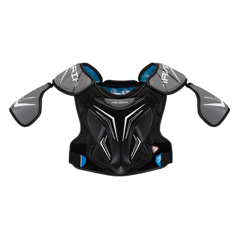 Vist Large View of Product Image Which is New Maverik CHARGER SHOULDER Lacrosse Shoulder Pads Black LG
