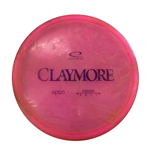 Vist Large View of Product Image Which is Used Latitude 64 OPTO CLAYMORE Disc Golf Mid Range Pink