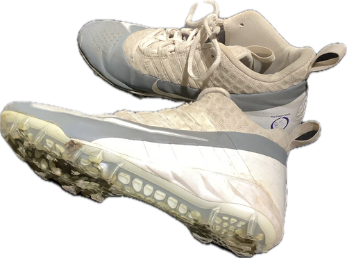 Vist Large View of Product Image Which is Used Nike LAX Cleats Mens White Senior 8.5