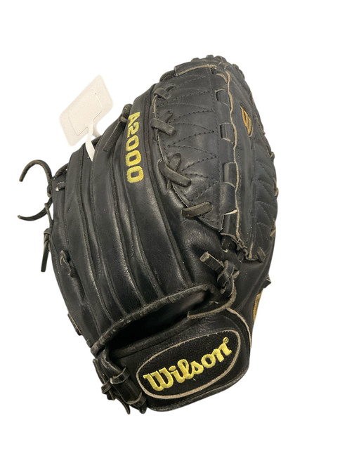 Vist Large View of Product Image Which is Used Wilson A2000 L BB/SB Glove RH Throw Black 12"