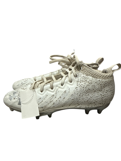 Vist Large View of Product Image Which is Used Under Armour Adult FB Cleats White Senior 7.5