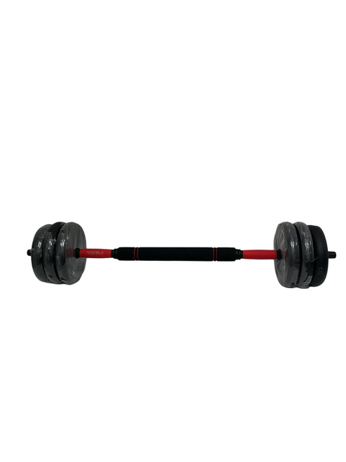 Vist Large View of Product Image Which is Used FitRX Standard 39" Weight Bar w/ 34lb Plastic Coated Weights