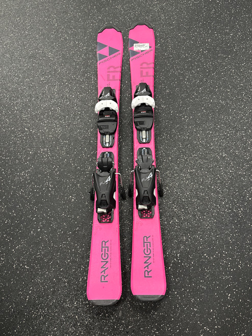 Vist Large View of Product Image Which is Used Fischer RANGER FR 100CM Girls DH Ski/Binding Pink 100 cm