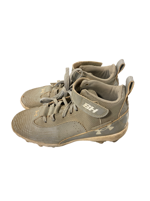 Vist Large View of Product Image Which is Used Under Armour BB/SB Cleats Grey Junior 04.5