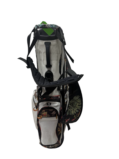 Vist Large View of Product Image Which is Used Ogio FUZE 4-Way Floral Golf Stand Bag White w/ Rain Hood