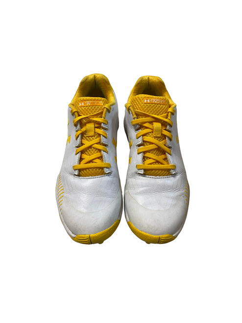 Vist Large View of Product Image Which is Used Under Armour FINISHER BB/SB Cleats Yellow Senior 6.5