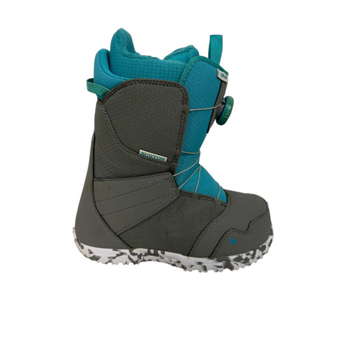 Vist Large View of Product Image Which is Used Burton ZIPLINE BOA Boys Snowboard Boots Grey Junior 04