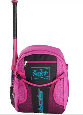 Vist Large View of Product Image Which is Used Rawlings STORM BACKPACK BB/SB Player Backpack Pink