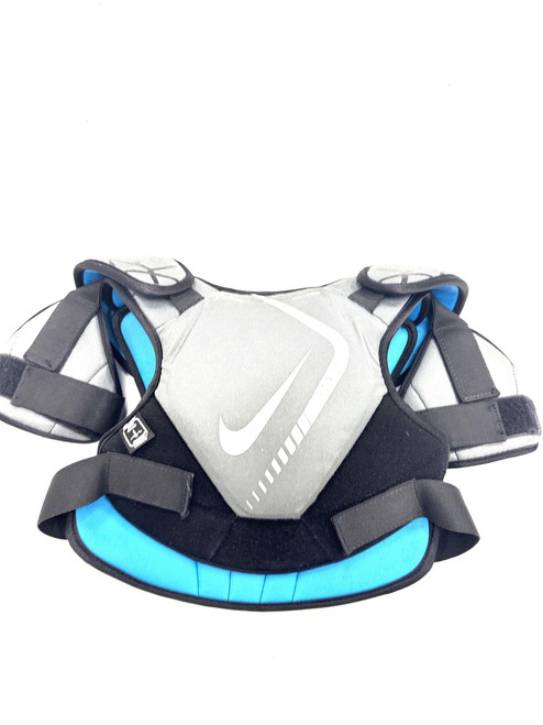 Vist Large View of Product Image Which is Used Nike VAPOR LT Lacrosse Shoulder Pads Grey LG