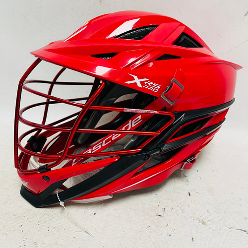 Vist Large View of Product Image Which is New XRS Pro Sr Scarlet Lacrosse Helmet