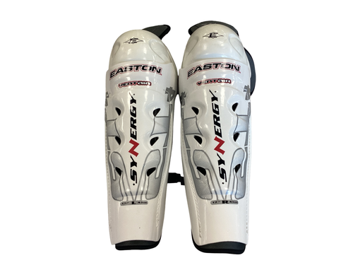 Vist Large View of Product Image Which is Used Easton VENTAIR Senior Shin Guards White 17"