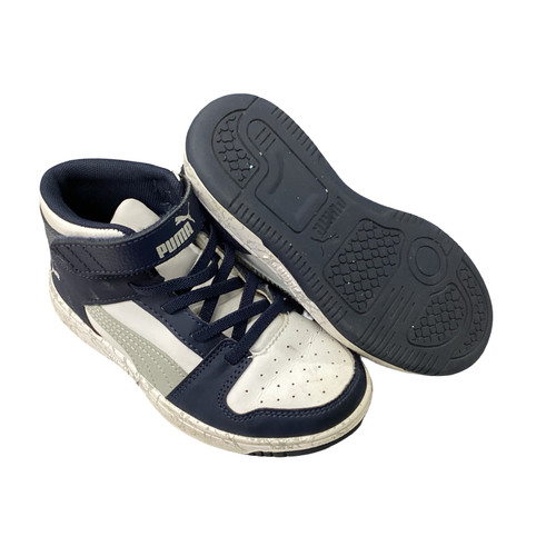 Vist Large View of Product Image Which is Used Puma Basketball Shoes Y Navy Blue Youth 12.0