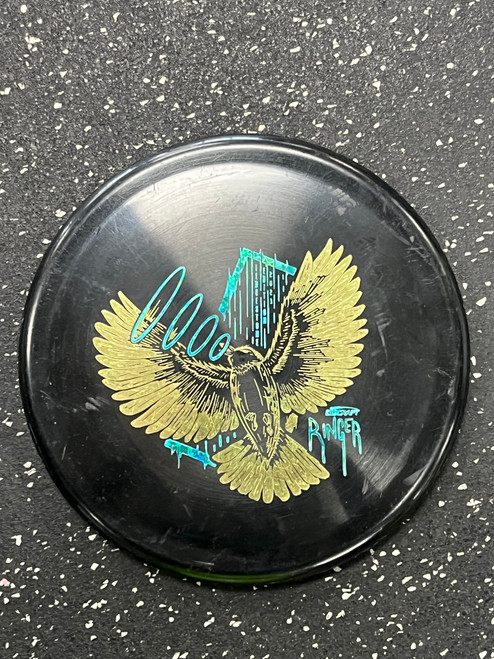 Vist Large View of Product Image Which is Used Discraft RINGER Disc Golf Mid Range Black