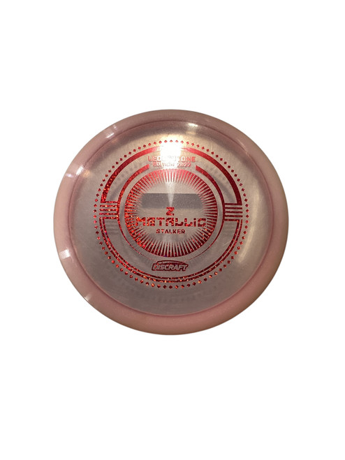 Vist Large View of Product Image Which is Used Discraft LEDGESTONE Z STALKER Disc Golf Mid Range Pink