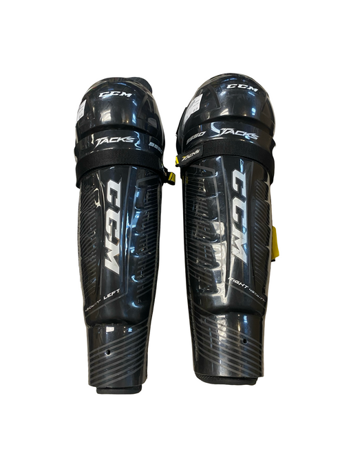 Vist Large View of Product Image Which is Used CCM 9550 Senior Shin Guards Black 17"