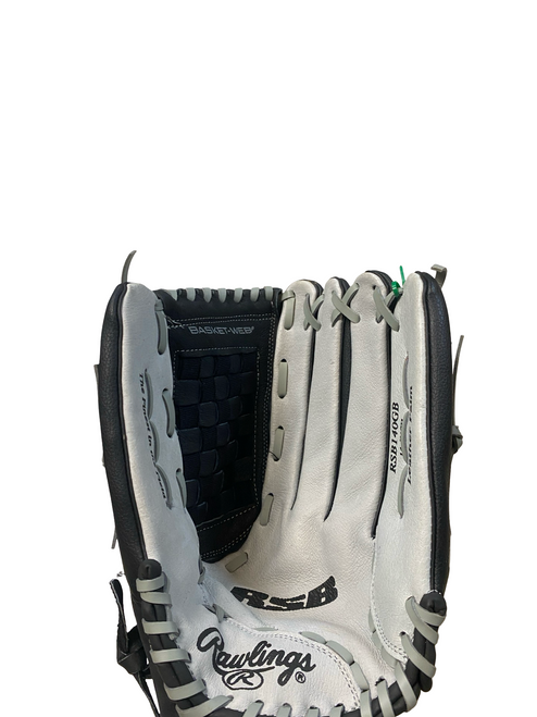 Vist Large View of Product Image Which is Used Rawlings RSB140GB BB/SB Glove RH Throw Black 14"