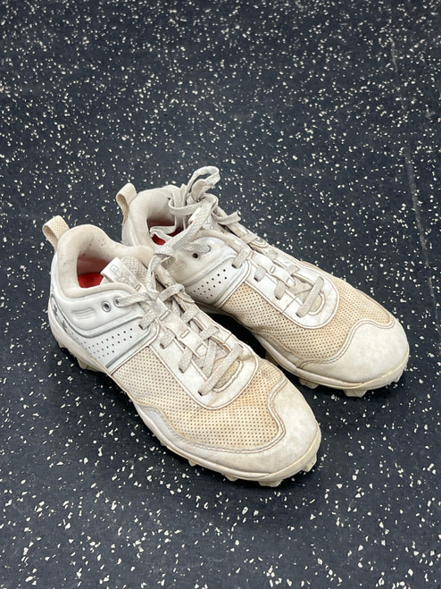 Vist Large View of Product Image Which is Used Under Armour GLYDE BB/SB Cleats White Junior 03