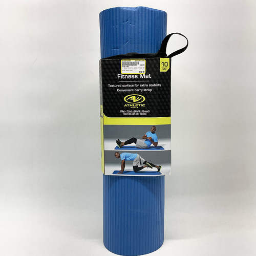 Vist Large View of Product Image Which is Used ATHLETIC WORKS FITNESS MAT Yoga Mat Royal Blue