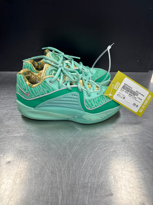Vist Large View of Product Image Which is Used Nike KD16 WANDA MINT Basketball Shoes Y Green Junior 04
