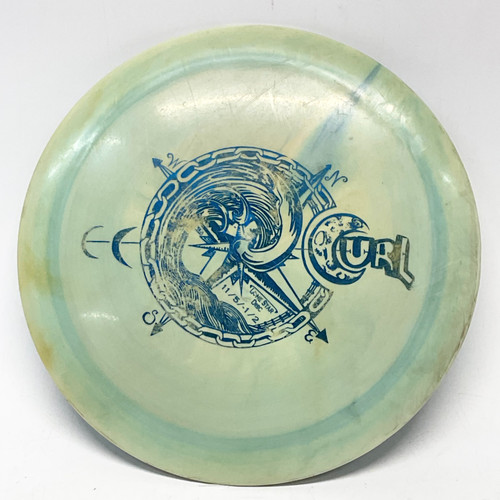 Vist Large View of Product Image Which is Used Lone Star Disc ALPHA CURL Disc Golf Driver Olive Green 174g