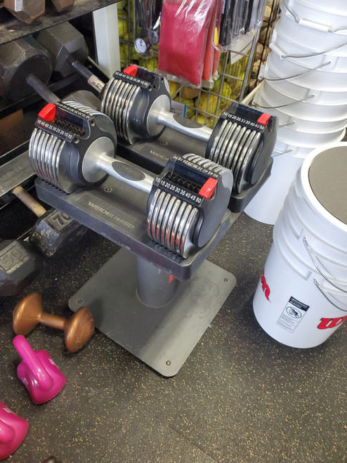 Vist Large View of Product Image Which is Used Weider Adj Dumbbells 5-50 LB