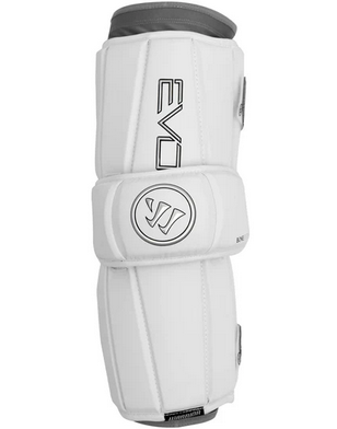 Vist Large View of Product Image Which is New Warrior EVO Lacrosse Arm Pads/Guards White LG