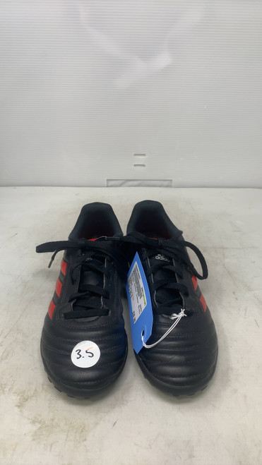 Vist Large View of Product Image Which is Used Adidas Soccer Indoor Shoes Black And Red Junior 03.5