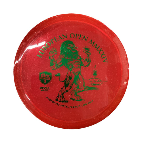 Vist Large View of Product Image Which is Used Discmania METAL FLAKE C-LINE MD4 Disc Golf Putter Red