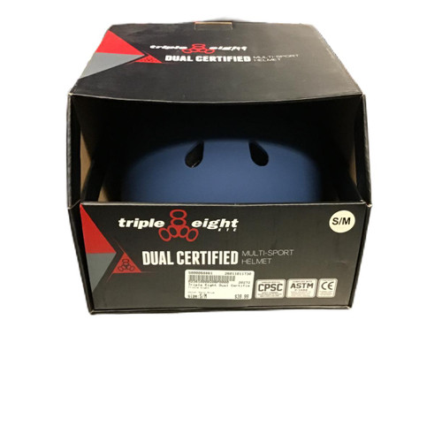Vist Large View of Product Image Which is Used Triple Eight Dual Certified Multi-Sport Helmet Navy Blue S/M