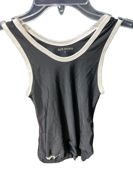 Vist Large View of Product Image Which is Used Wrestling Singlet Black LG