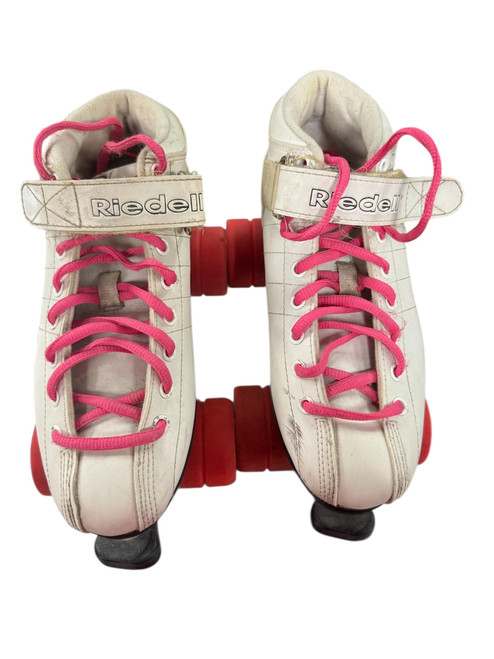 Vist Large View of Product Image Which is Used Riedell R3 Senior Roller Quad Skates White Senior 7