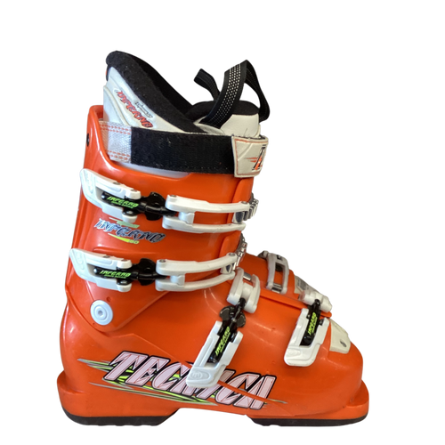 Vist Large View of Product Image Which is Used Tecnica INFERNO 60 Boys DH Ski Boot Orange 220 MP - J04 - W05