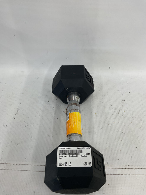 Vist Large View of Product Image Which is Used Cap Hex Dumbbell (Each) 15 lb