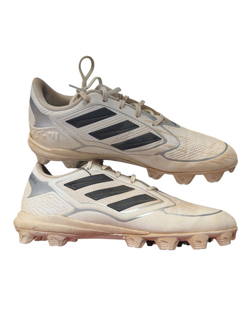Vist Large View of Product Image Which is Used Adidas PURE HUSTLE BB/SB Cleats White Senior 12