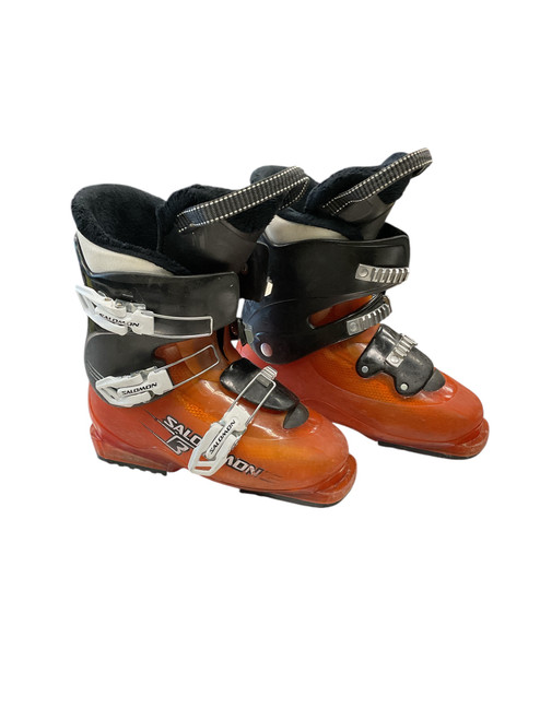 Vist Large View of Product Image Which is Used Salomon SALOMON T3 SKI BOOTS Mens DH Ski Boot Orange 245 MP - M06.5 - W07.5