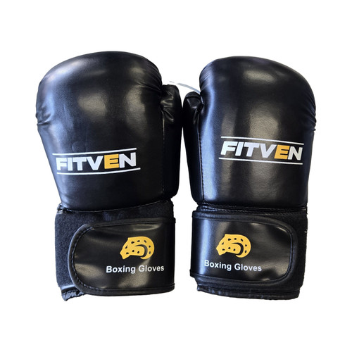 Vist Large View of Product Image Which is Used FITVEN GLOVES Boxing Gloves Black Senior